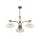 Deckenleuchte SARAI Glas Metall &Oslash;68cm 3xE27 Lampe