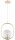 Pendelleuchte Glasschirm Metall Gold Retro E27 B:15 cm
