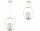 Pendelleuchte Glasschirm Metall Gold Retro E27 B:15 cm