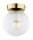 Deckenleuchte Retro Glas Metall Gold E27 Ø15 cm rund