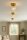 Wandleuchte Retro Glas Schirm Metall Gold E27 L:15 cm