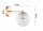 Wandlampe Retro Schirm Glas Metall Gold E27 T:20 cm