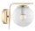 Wandleuchte Glas Schirm Metall Gold E27 T:15 cm Retro