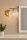 Wandleuchte Glas Schirm Metall Gold E27 T:15 cm Retro