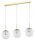 Pendelleuchte 3-flammig Glas Metall Gold E27 60 cm