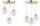Pendelleuchte 3-flammig Gold Metall Glas E27 B:30 cm