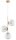 Pendelleuchte Glas Metall Gold E27 3-flmg B:25 cm Retro