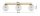 Deckenleuchte 3-flammig Glas Metall Gold E27 L:60 cm