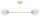 Deckenlampe Glas Metall Gold 2-flammig E27 70 cm Retro