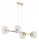 Pendelleuchte 4-flammig Glas Metall Gold E27 L:15 cm