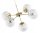 Pendelleuchte Glas Metall Gold 5-flammig E27 L:60 cm