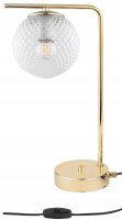 Tischleuchte Retro Metall Glas Metall Gold E27 38 cm