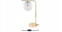 Tischleuchte Retro Metall Glas Metall Gold E27 38 cm