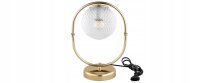Tischleuchte Retro Glas Metall Gold E27 35 cm Retro
