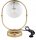 Tischleuchte Retro Glas Metall Gold E27 35 cm Retro