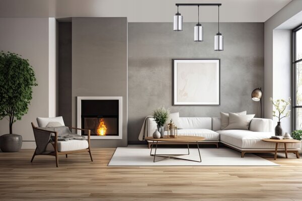 Hängelampe 3-flammig Schwarz Silber Metall E27 60 cm