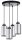 Pendelleuchte 4-flammig Metall Silber E27 B:30 cm rund