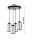 Pendelleuchte 4-flammig Metall Silber E27 B:30 cm rund