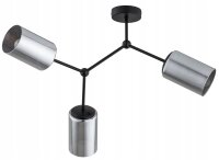 Deckenleuchte 3-flammig Silber E27 L:60 cm Modern