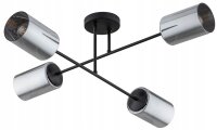 Deckenlampe 4-flammig Silber E27 B:80 cm Metall Modern