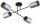 Deckenlampe 4-flammig Silber E27 B:80 cm Metall Modern