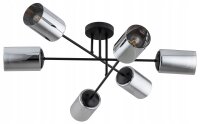 Deckenleuchte 6-flammig Silber E27 B:80 cm Modern