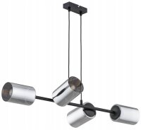 Pendelleuchte 4-flammig Silber E27 L:85 cm Modern