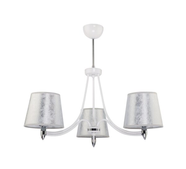 Deckenlampe ESMERALDA in Weiß Silber E27 Esstisch