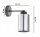 Wandleuchte mit Arm Schwarz Silber E27 T:15 cm Modern
