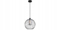 Pendelleuchte Schwarz Glas Metall Draht E27 B:30 cm