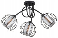 Deckenleuchte 3-flammig Metall Glas E27 B:50 cm Modern