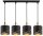 Pendelleuchte 4-flammig Schwarz Gold E27 L:70 cm Metall
