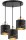 Hängelampe 3-flammig Schwarz Gold E27 B:30 cm rund