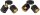 Deckenspot verstellbar Metall Schwarz Gold E27 L:15 cm