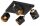 Deckenspot flexibel 4-flammig Schwarz Gold E27 L:30 cm