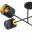 Deckenleuchte 4-flammig Metall Schwarz Gold E27 L:70 cm