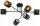 Deckenlampe 6-flammig Schwarz Gold E27 B:70 cm Modern