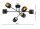Deckenlampe 6-flammig Schwarz Gold E27 B:70 cm Modern