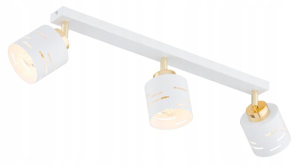 Deckenspot verstellbar Weiß Gold E27 L:60 cm Modern