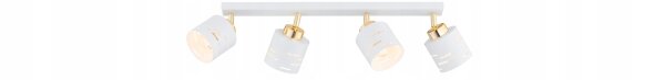 Deckenspot flexibel Weiß Gold Metall E27 L:60 cm Modern