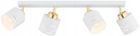 Deckenspot flexibel Weiß Gold Metall E27 L:60 cm...