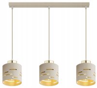 Pendelleuchte Metall Beige Gold 3-flammig E27 L:60 cm
