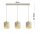 Pendelleuchte Metall Beige Gold 3-flammig E27 L:60 cm