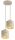 Pendelleuchte 2-flammig Beige Gold Metall E27 B:12 cm