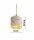 Pendelleuchte 2-flammig Beige Gold Metall E27 B:12 cm