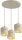Pendelleuchte Beige Gold 3-flammig E27 B:30 cm Metall