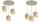 Pendelleuchte Beige Gold 3-flammig E27 B:30 cm Metall