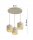 Pendelleuchte Beige Gold 3-flammig E27 B:30 cm Metall