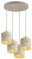 Pendelleuchte 4-flammig Metall Beige Gold E27 B:30 cm