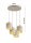 Pendelleuchte 4-flammig Metall Beige Gold E27 B:30 cm